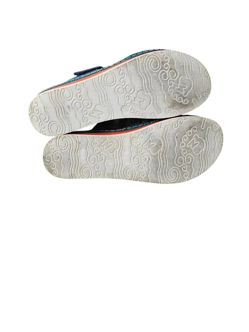 L'Artiste by Spring Step Pillow Boho Leather Floral Hand Painted Slide Sandal